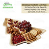 Christmas tree shaped palm leaf plates eco friendly disposable dinnerware