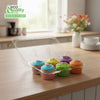 Clear Plastic 6 Compartment Muffin Containers - Disposable Cupcake Holder Boxes with Hinged Design