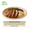 Eco friendly disposable round palm leaf plate made from natural palm leaves