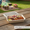 Compostable Rectangular Food Containers with Lids, Ecofriendly Take- Out, Made With Bagasse