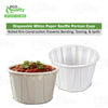 Disposable White Paper Souffle Cup with Rolled Rim
