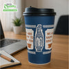 New York Greek Style Insulated Paper Hot Cold Cups with Black Dome Lids