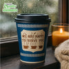 New York Greek Style Insulated Paper Hot Cold Cups with Black Dome Lids