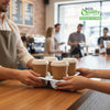 4 Cup Drink Carrier Tray Biodegradable Pulp Fiber - Recycled, Disposable Take-Out Container Carrier for Drinks