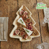 Christmas tree shaped palm leaf plates eco friendly disposable dinnerware