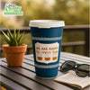 New York Greek Style Insulated Paper Hot Cold Cups with White Flat Lids