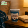 New York Greek Style Insulated Paper Hot Cold Cups with White Flat Lids