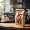 Brown Kraft Bakery Bag with Clear Window for Cookies, Pastries, Sandwich, Nuts - Grease Resistant (11X7.1, 8.7X4.7)