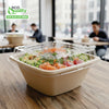 Eco Friendly Disposable Square Bowls Compostable Container with Dome Lids