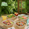 Eco Friendly Disposable Square Bowls Compostable Container with Dome Lids