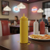 24 Oz Yellow Plastic Condiment Squeeze Bottles Squirt Bottle for Sauces, Dressing, Arts and Crafts, Ketchup, Mustard, Oil, BBQ - Reusable