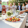 Ridged Clear Round Tray | Elegant Serving Tray for Parties and Events