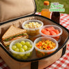 Round Plastic Deli Food Storage Containers with Lids Translucent Clear (8oz, 16oz, 32oz)