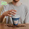 New York Greek Style Insulated Paper Hot Cold Cups with White Dome Lids