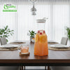 54oz Square Clear Plastic Pitcher with White Lid