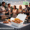 #4 White Paper Take Out Food Containers with Closeable Lid