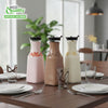 34oz Square Clear Plastic Pitcher with Black Lid