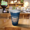 New York Greek Style Insulated Paper Hot Cold Cups with White Flat Lids