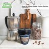 Anthora Greek Style Paper Hot Cold Cups with Black Dome Lids
