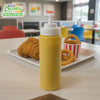 24 Oz Clear Plastic Condiment Squeeze Bottles, Squirt Bottle for Sauces, Dressing - BPA Free, Dishwasher Safe