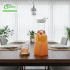 54oz Square Clear Plastic Pitcher with White Lid