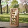 Brown Kraft Bakery Bag with Clear Window for Cookies, Pastries, Sandwich, Nuts - Grease Resistant (11X7.1, 8.7X4.7)