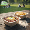 42oz Eco Friendly Disposable Square Bowls Compostable Container