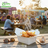 #1 White Paper Take Out Food Containers with Closeable Lid