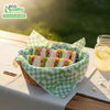Green checkerboard food basket liner sheets grease resistant 12x12