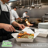 #2 White Paper Take Out Food Containers with Closeable Lid