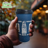 New York Greek Style Insulated Paper Hot Cold Cups with Black Dome Lids
