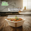 Eco Friendly Disposable Square Bowls Compostable Container with Dome Lids