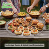 Ridged Clear Round Tray | Elegant Serving Tray for Parties and Events