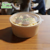 EcoQuality Kraft Paper Bowl with Clear Lid Disposable 32oz 150mm