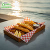 Red checkerboard food basket liner sheets grease resistant 12x12