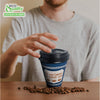 New York Greek Style Insulated Paper Hot Cold Cups with Black Dome Lids