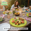 Ridged Assorted Jewel Round Tray | Elegant Serving Tray for Parties and Events