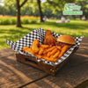 Checkerboard Food Basket Liner Sheets Grease Resistant 12x12 Inches