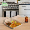 3 Compartment Compostable Hinged Clamshell Take Out Containers
