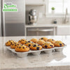 Aluminum 12-Cup Muffin Pan - Disposable Aluminum Mini Cupcake Pans - Reusable, Recyclable - Muffin Tin Great for Baking Cupcakes, Muffins, Small Pies