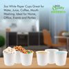 EcoQuality 3oz White Paper Small Disposable Bathroom Mouthwash Cups