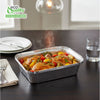 Aluminum Pan Oblong Take Out Foil Baking Containers with Dome Lids (1LB, 1 1/2LB, 2 1/2LB) (Shallow & Deep)