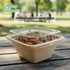 24oz Eco Friendly Disposable Square Bowls Compostable Container with Dome Lids