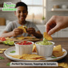 Disposable White Paper Souffle Cup with Rolled Rim