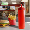 Squeeze Bottle Wide-Mouth Red 24oz – Durable