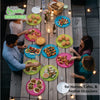 Ridged Assorted Jewel Round Tray | Elegant Serving Tray for Parties and Events