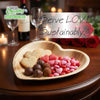 Heart shaped disposable palm leaf plate eco friendly compostable tableware