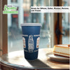 New York Greek Style Insulated Paper Hot Cold Cups with White Flat Lids