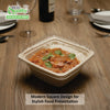 Eco Friendly Disposable Square Bowls Compostable Container with Dome Lids