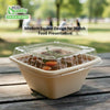 Eco Friendly Disposable Square Bowls Compostable Container with Dome Lids